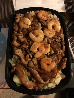 Chicken and Shrimp Teriyaki Plate