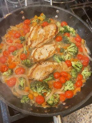 Chicken and veggies