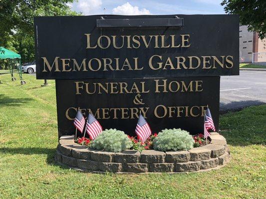 At the entrance of our cemetery.