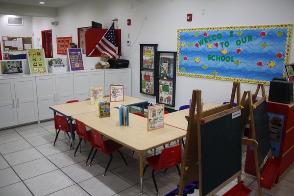 Homework area for the after-school students