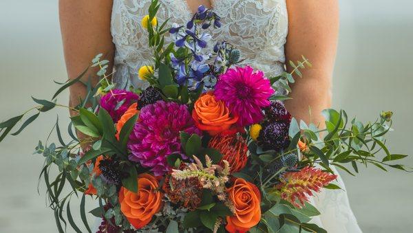 Bold Bridal Bouquet for a September wedding.