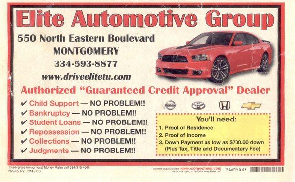 Don' let credit stop you from driving!