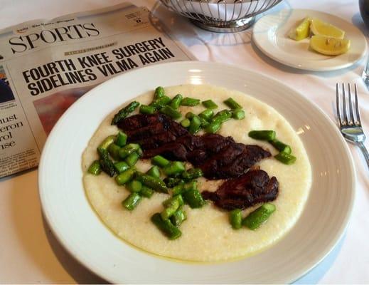 Coolinary: Would you pay $20 for this? It's a bowl of grim mush. The hanger steak and asparagus grits aren't even seasoned.