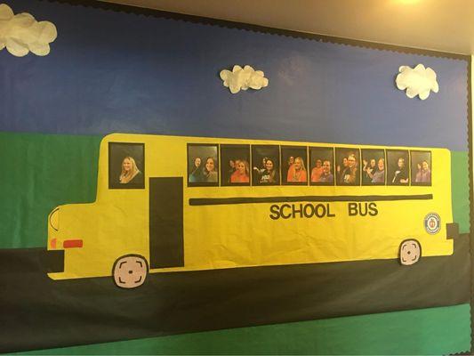 Kids Kampus Preschool Summercrest School Bus Wall