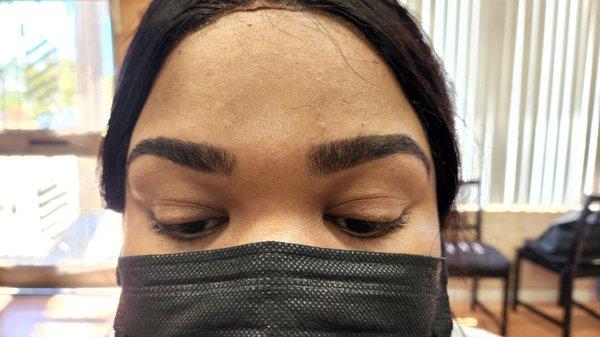 Eyebrow tint and shape