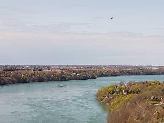 Fabulous view of clouds and Canada [left]