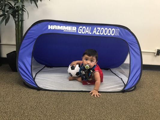 This Beautiful baby just got his parents into our AUGUST raffle for smart TVs. Stop by one of our locations to score a GOALAZOOOO