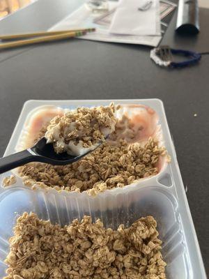 Granola and Strawberry Yogurt from Lunch Menu