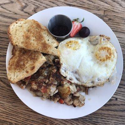 turkey hash, so good! (chai latte not shown, but also delicious!)