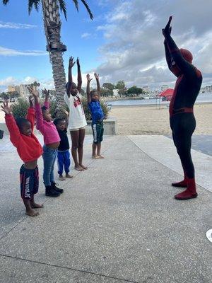 Kids and their favorite Spider-Man