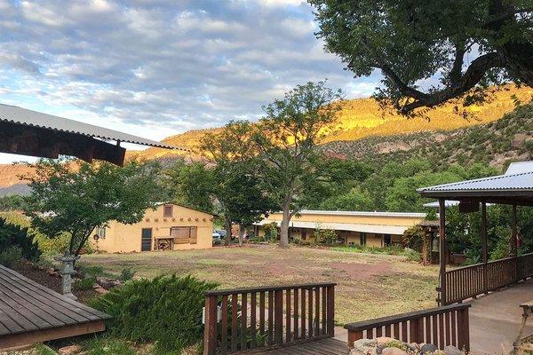 The courtyard at the Bodhi Manda Zen Center