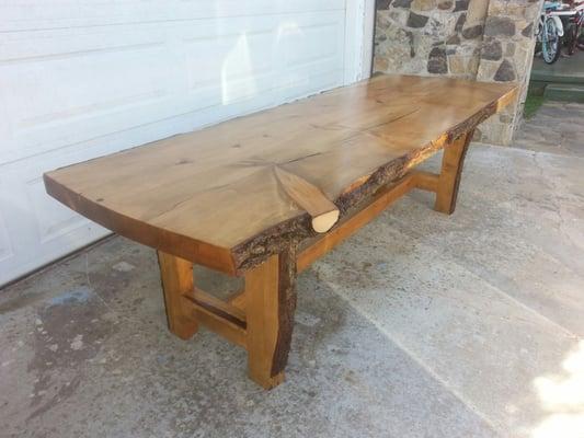 Custom Build -"Early American" Pine dining table 35" x 101"  still for sale- $3300