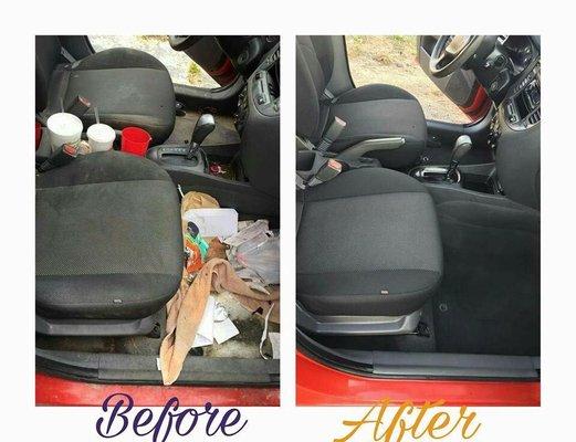 Front seat ...seats & carpet restoration !!