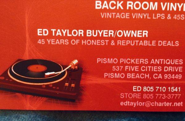 Ed Taylor's Back Room Vinyl