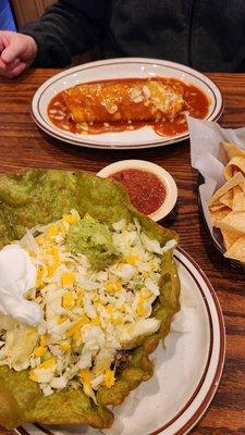 Asada Tostada & BRC Burrito