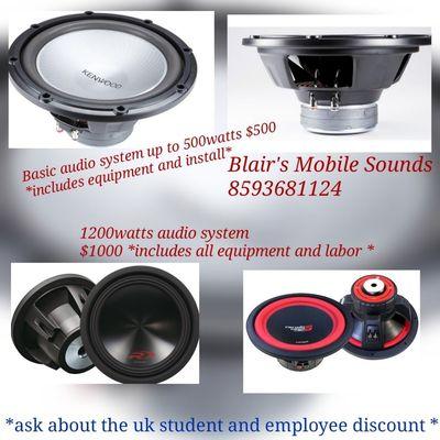 Audio system specials