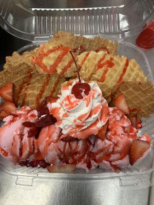 Strawberry Hill Ice cream nacho