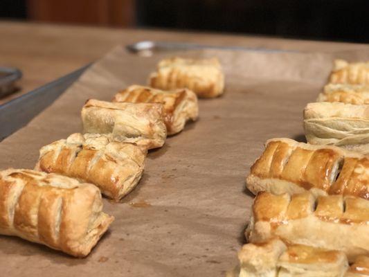 Chocolate filled croissants