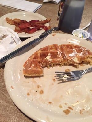 Belgian waffle & bacon