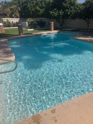 Keeps our pool beautiful. Ready for Summer!