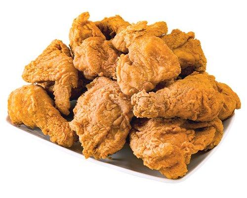 Freshly prepared cajun style fried chicken