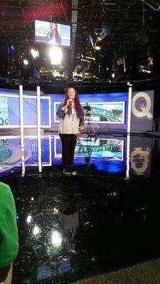 Singer lilly Hamilton was the quest singer on The Q Show.