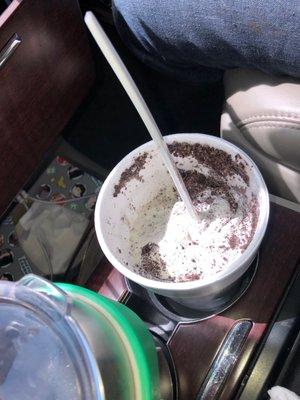 Tony's partially eaten large Oreo Cookie Flurry $3.89 each