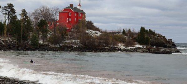 Lighthouse in Marquette, Michigan.