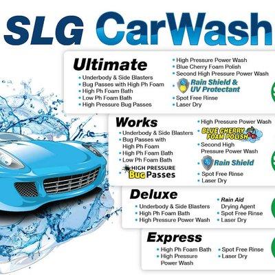 Offered wash packages