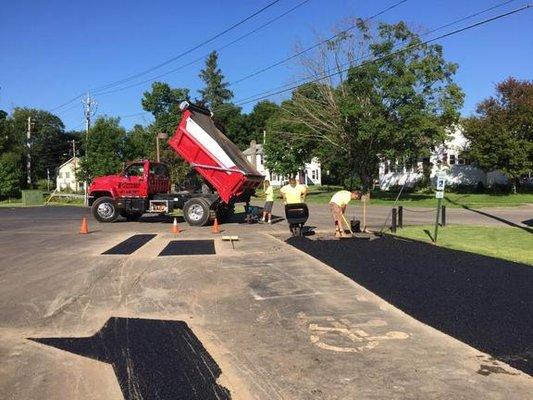 Podrazil Paving parking lot patch work Binghamton NY