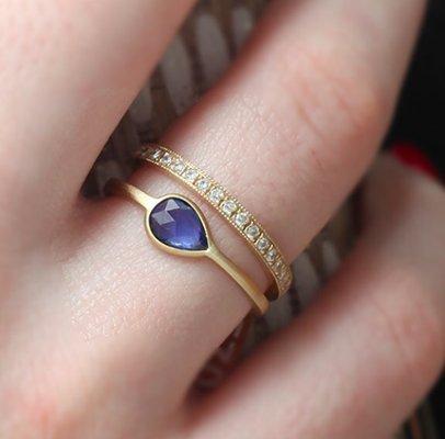 Prettiest cornflower blue sapphire ring.