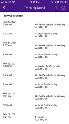 Out for delivery 4 times. Never delivered.