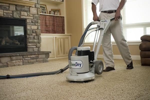 Our carpet cleaner in action