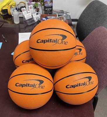 lasered basketballs used in Capital One Final Four commercial, through GSD&M