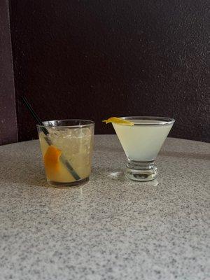 Lemon Drop & A Whiskey drink our bartender made