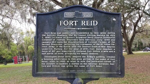 Fort Reid Historical Marker in Sanford