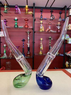 New inventory alert. Come in and get a killer deal on these handheld water pipes.