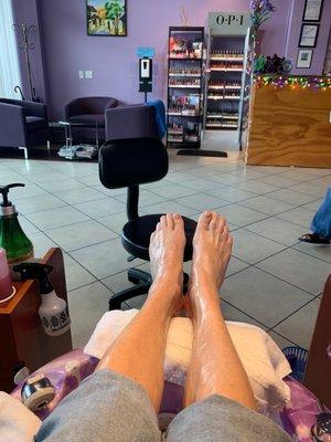 This is by far the best pedicure I have had in long time. My husband and I discovered May Salon 5 pedicures ago.