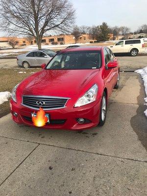 My car post wash.