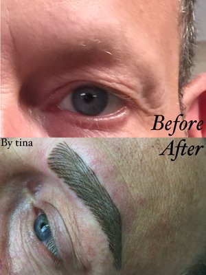 Microblading eyebrows