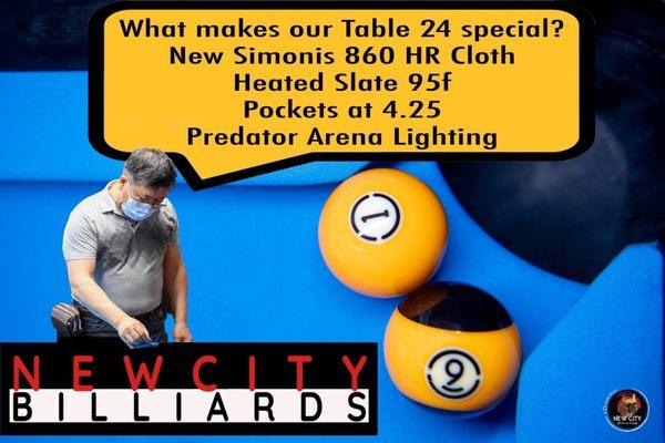 Come play on our HEATED diamond tables~