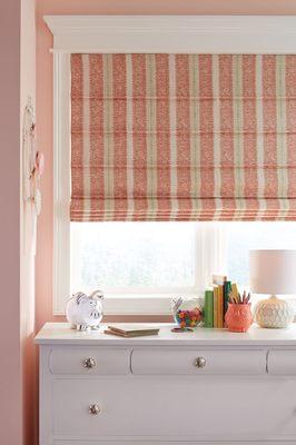 Cordless Fabric Ribbed Roman Shade