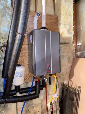 Tankless water heater installation