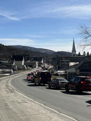 The traffic to leave, after the eclipse, took hours to move down the main street. Colebrook, NH has never had this many people in it!!!