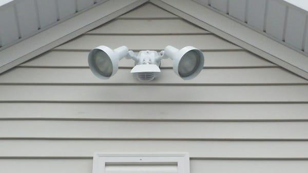 Outdoor security lighting.