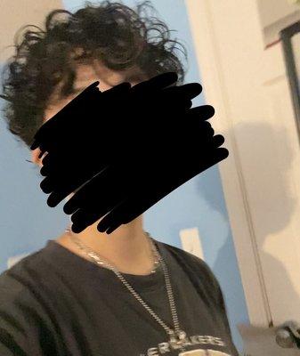 the perm right after getting home!