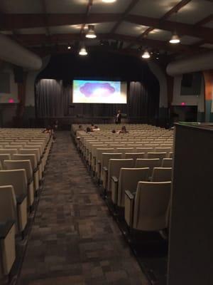 Before everyone came in for service | Princess Anne Middle School auditorium.