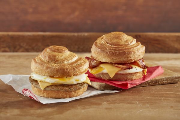 Try the delicious breakfast croissant sandwiches at DASH IN!