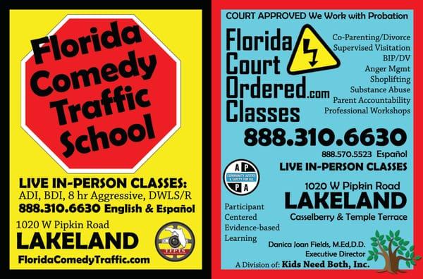 Florida Comedy Traffic School and Florida Court Ordered Classes