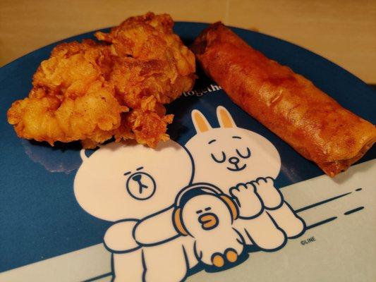 Mochiko chicken and Lumpia